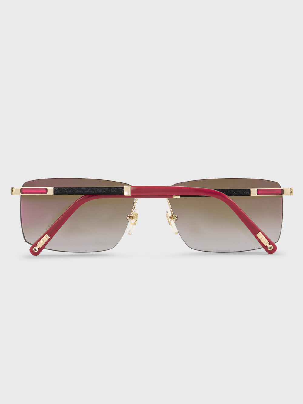 Lev Sunglasses - Shiny Gold and Red