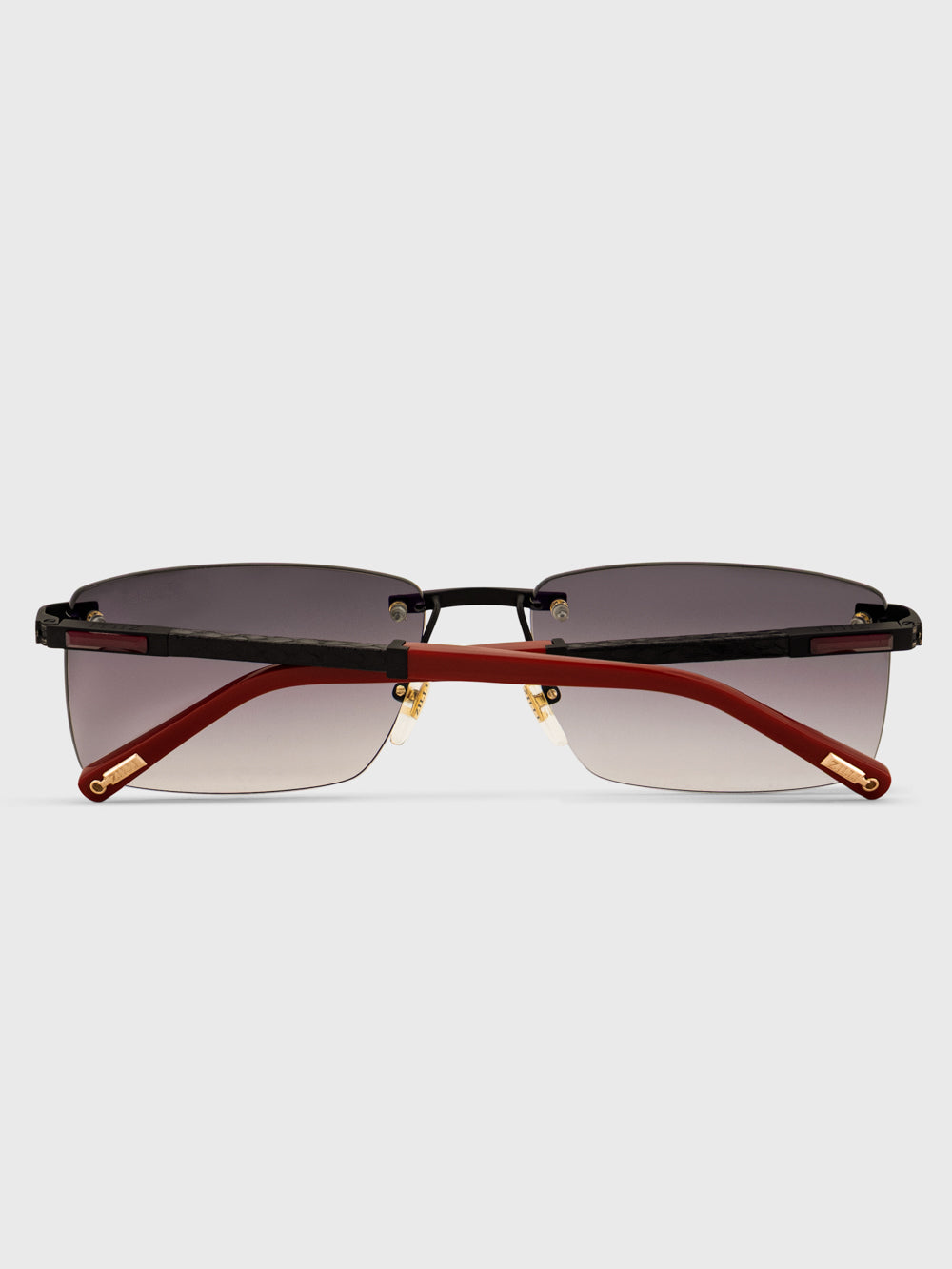 Lev Sunglasses - Satin Black and Red