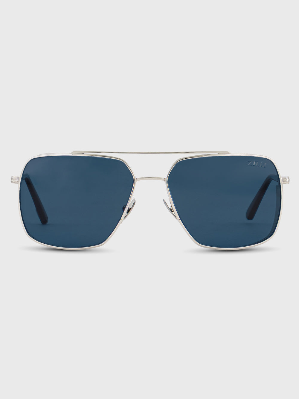 Olive Sunglasses - Shiny Silver and Black