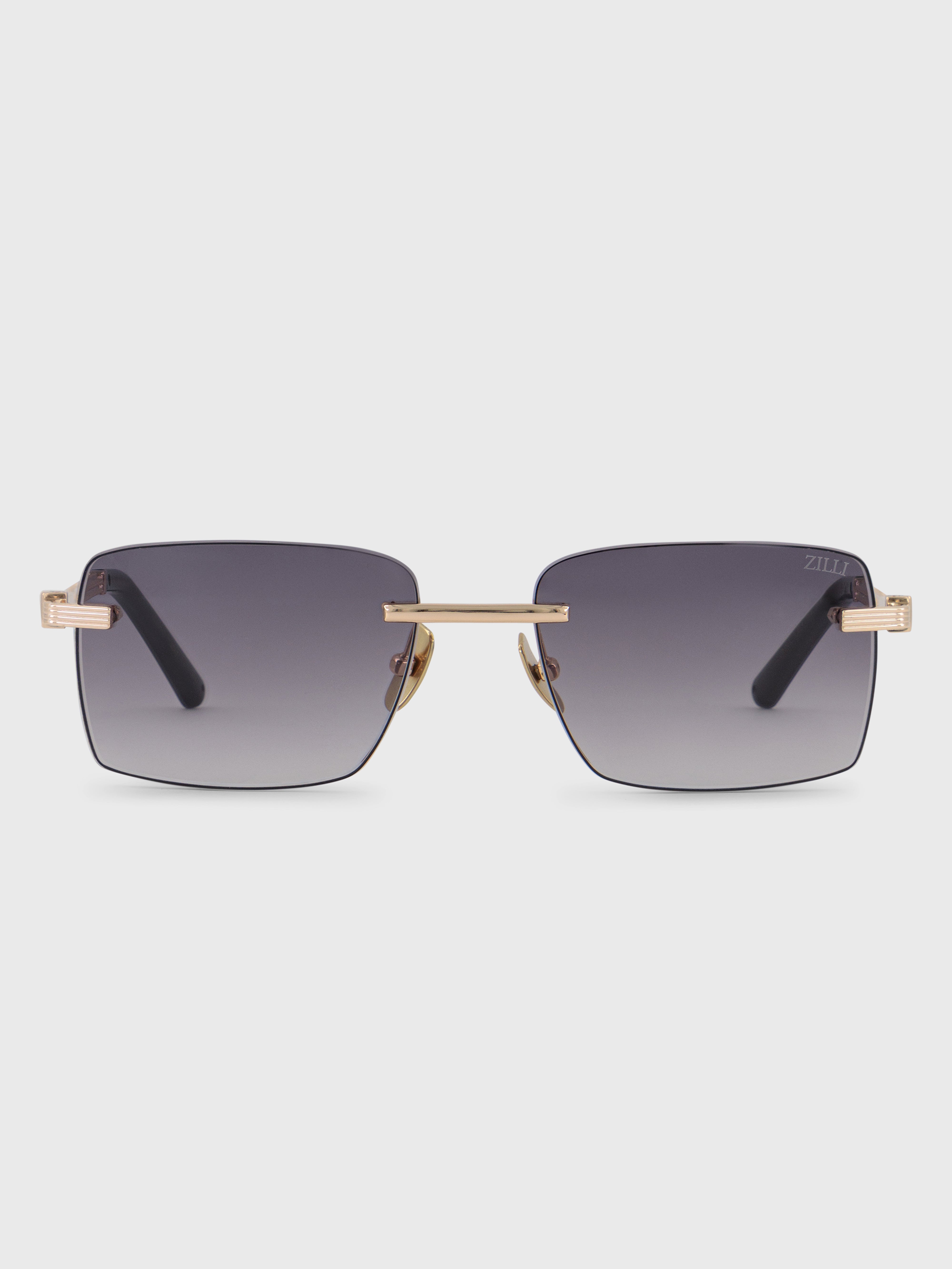 Qassim Sunglasses - Shiny Gold and Black