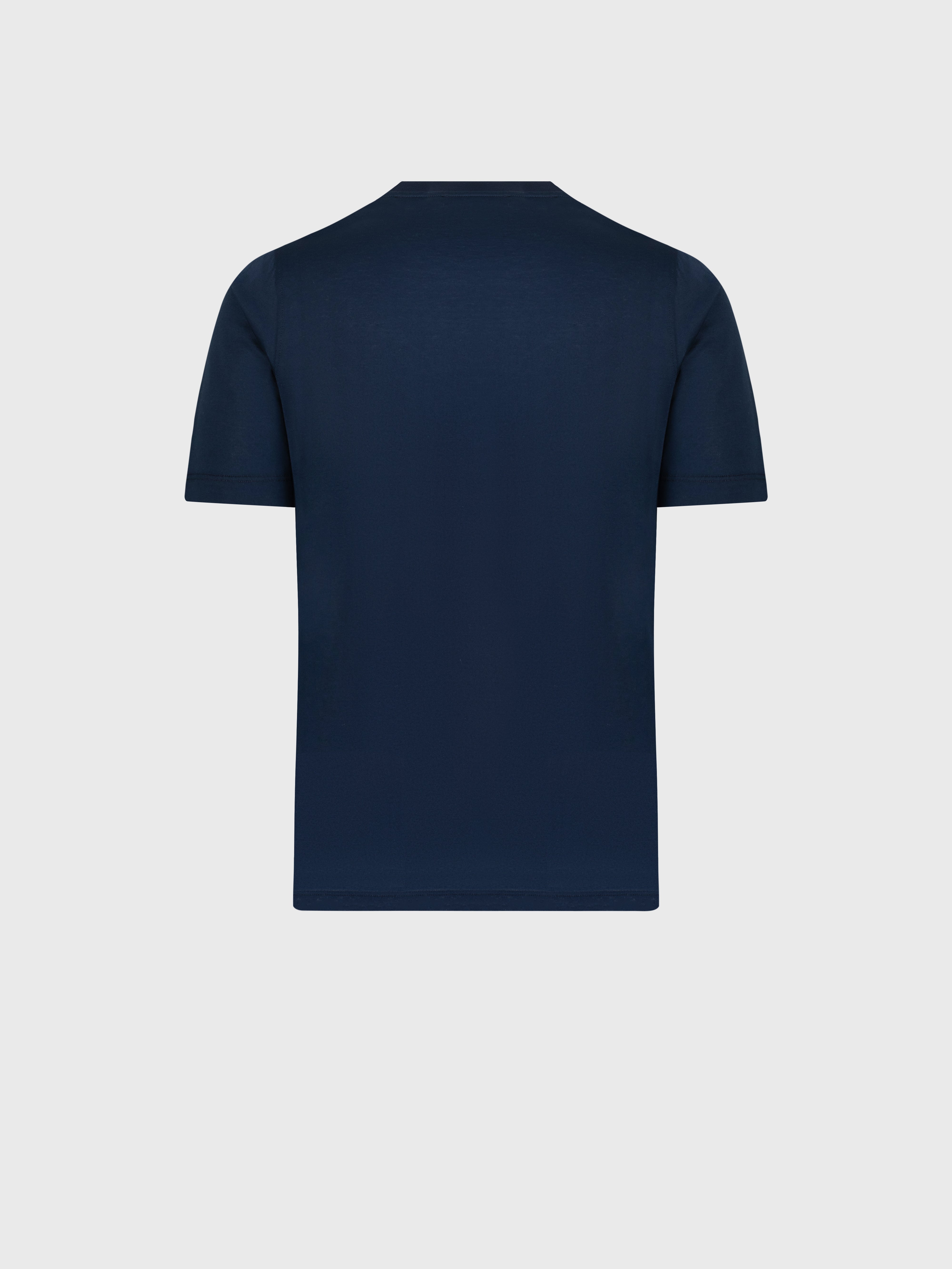 T-Shirt with Head of Lion Dark Navy