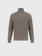 Turtleneck Knit Sweater in Cashmere Stone