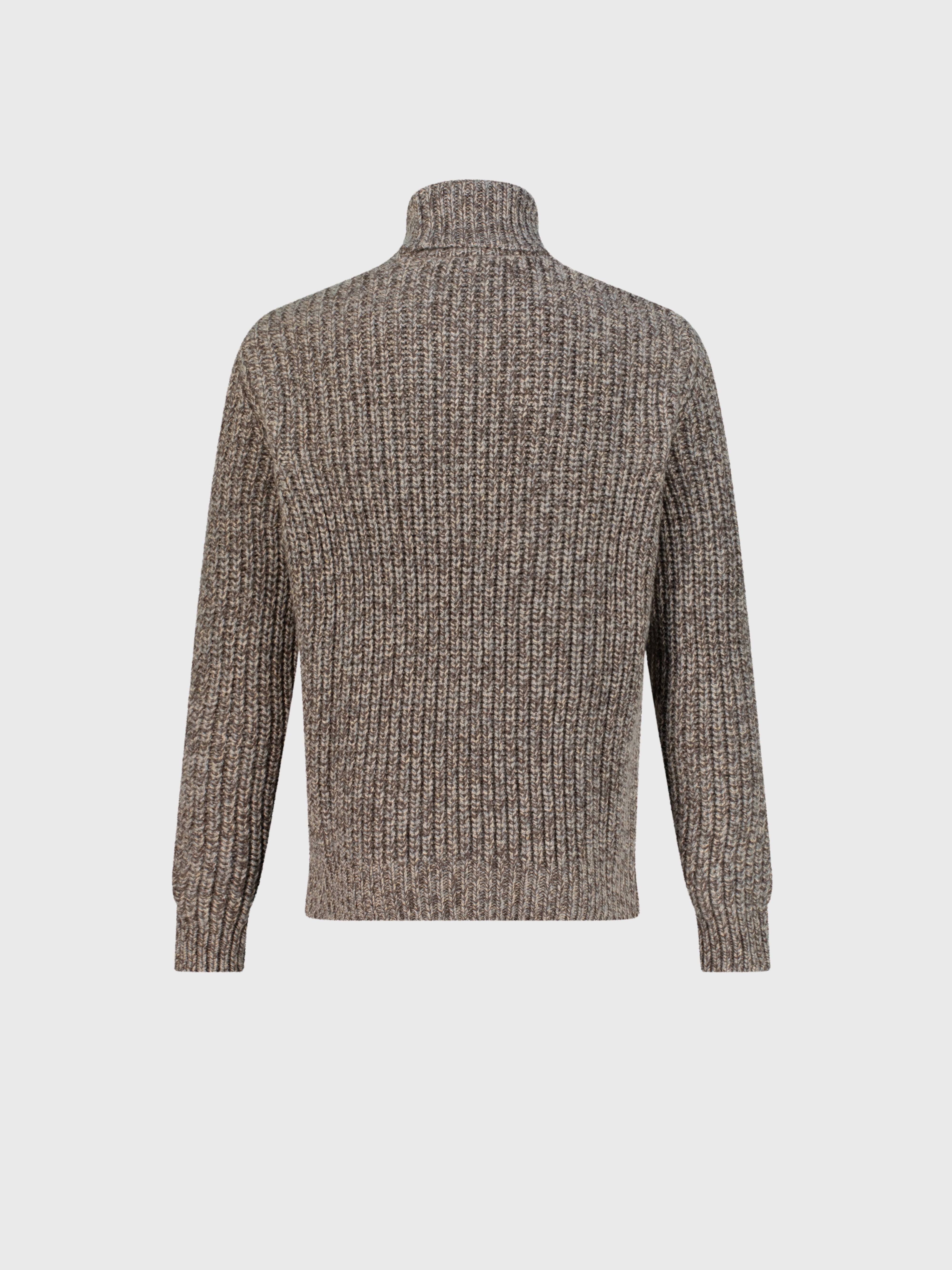 Turtleneck Knit Sweater in Cashmere Stone