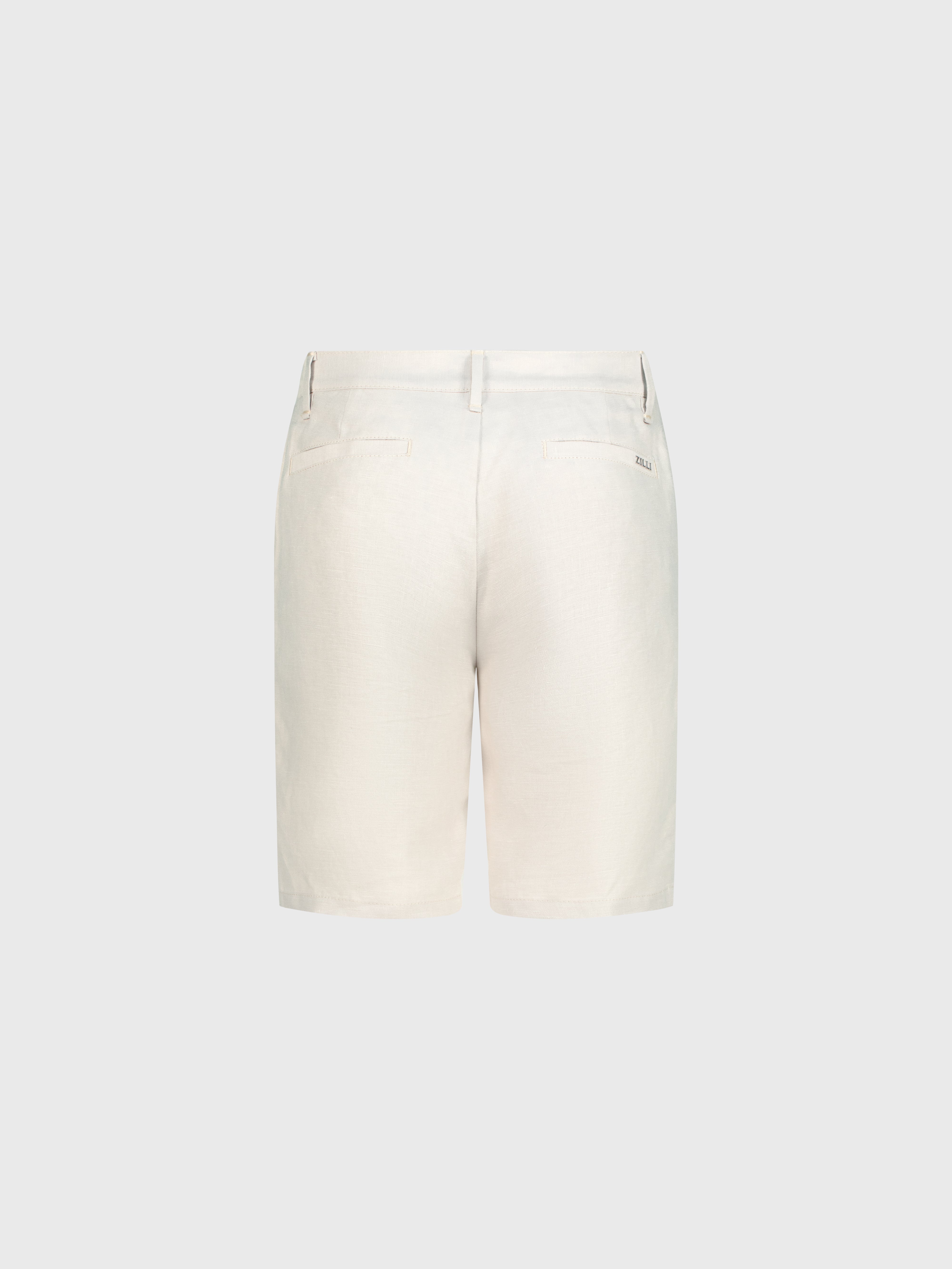 Linen Bermuda Shorts - Beige