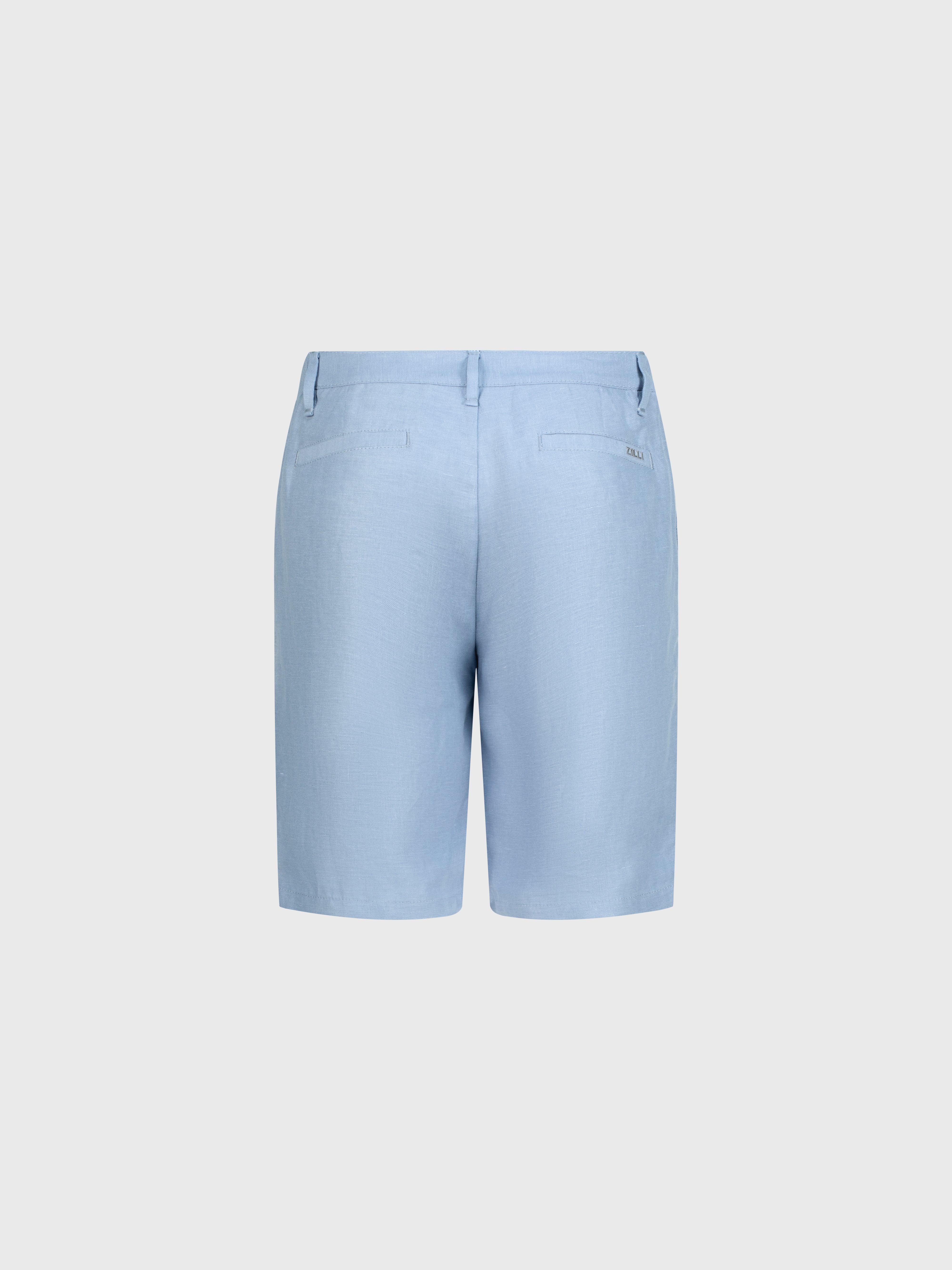 Linen Bermuda Shorts - Blue Sky