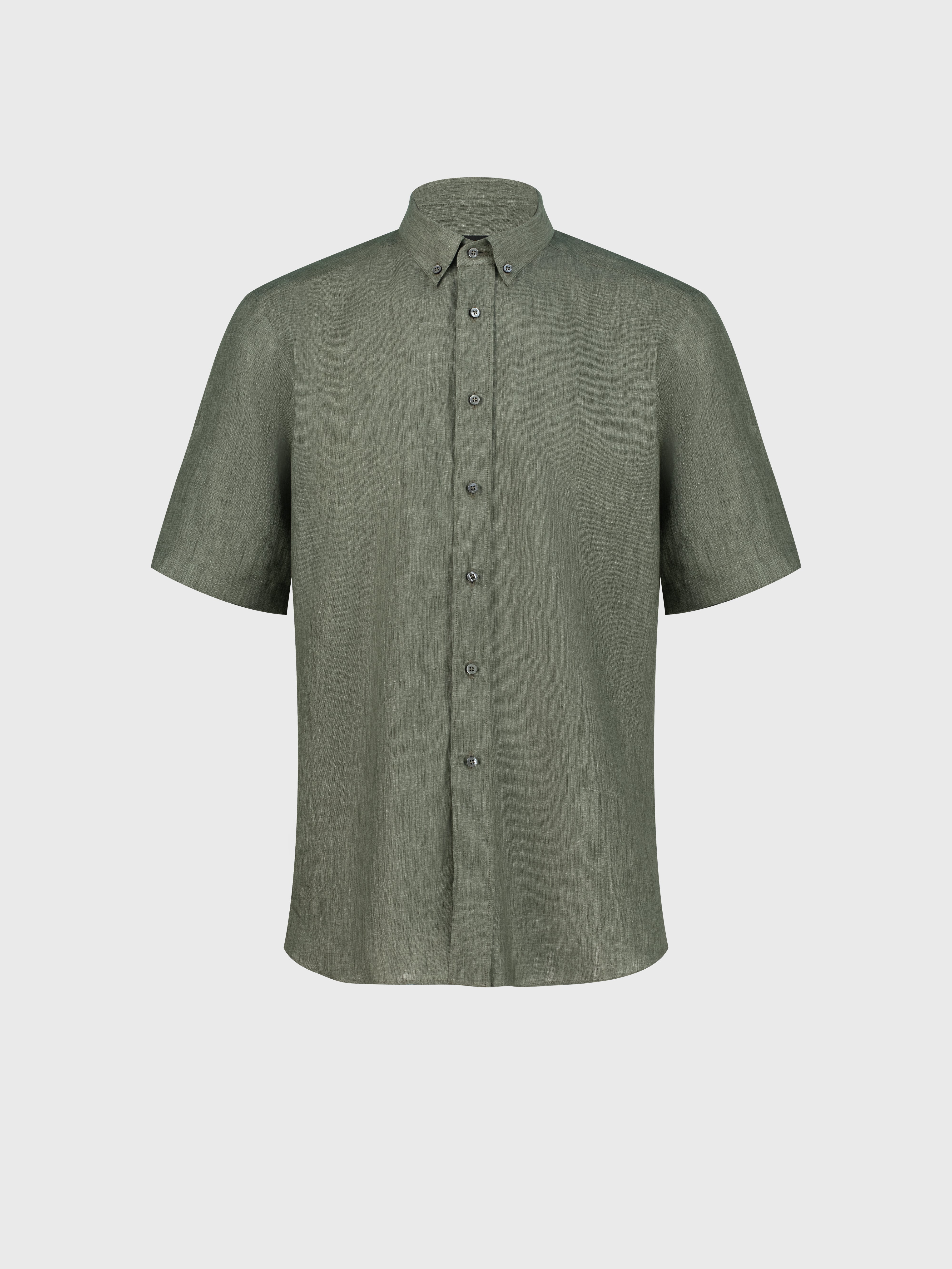 Linen Shirt - Deep Military