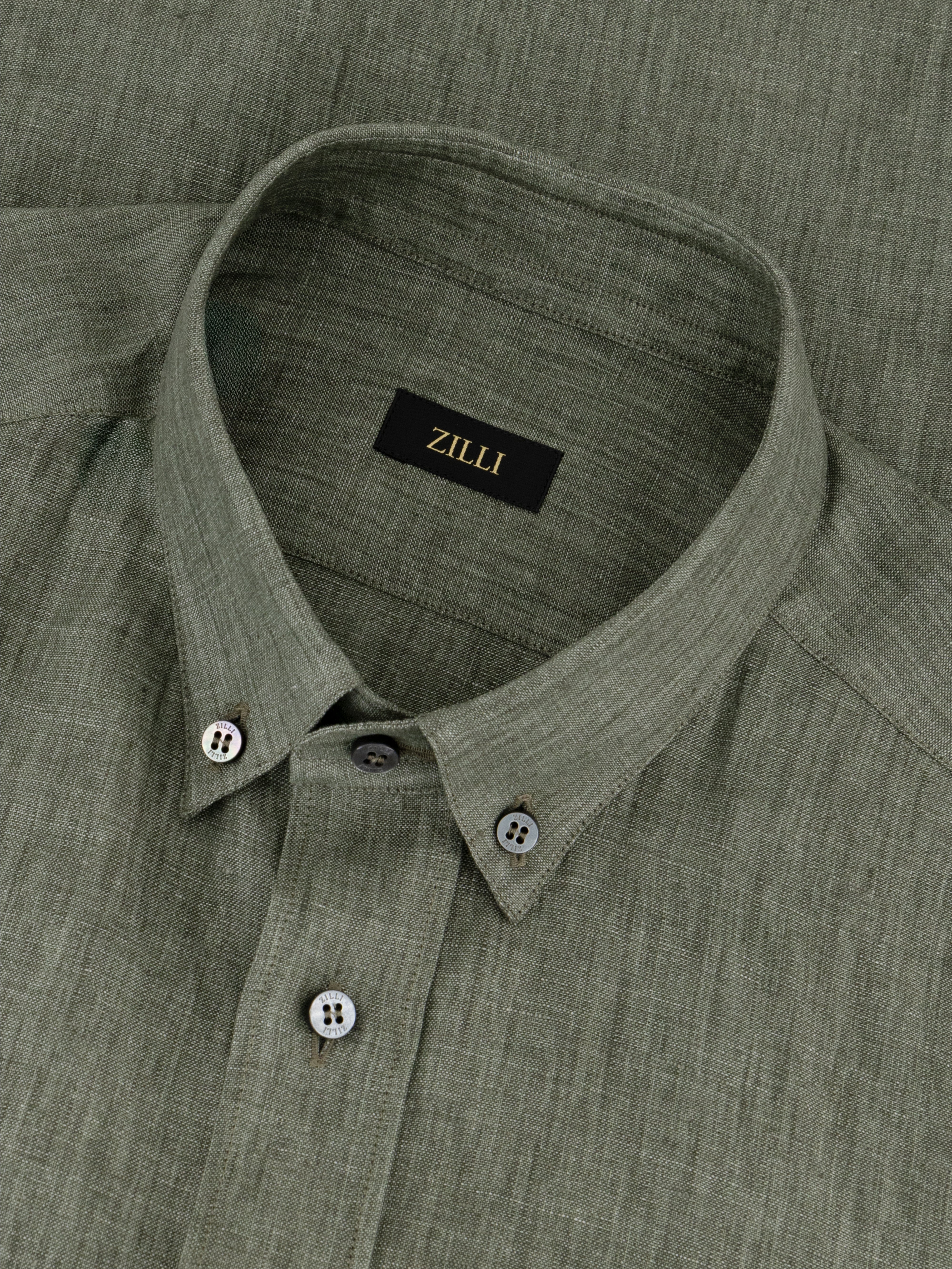 Linen Shirt - Deep Military