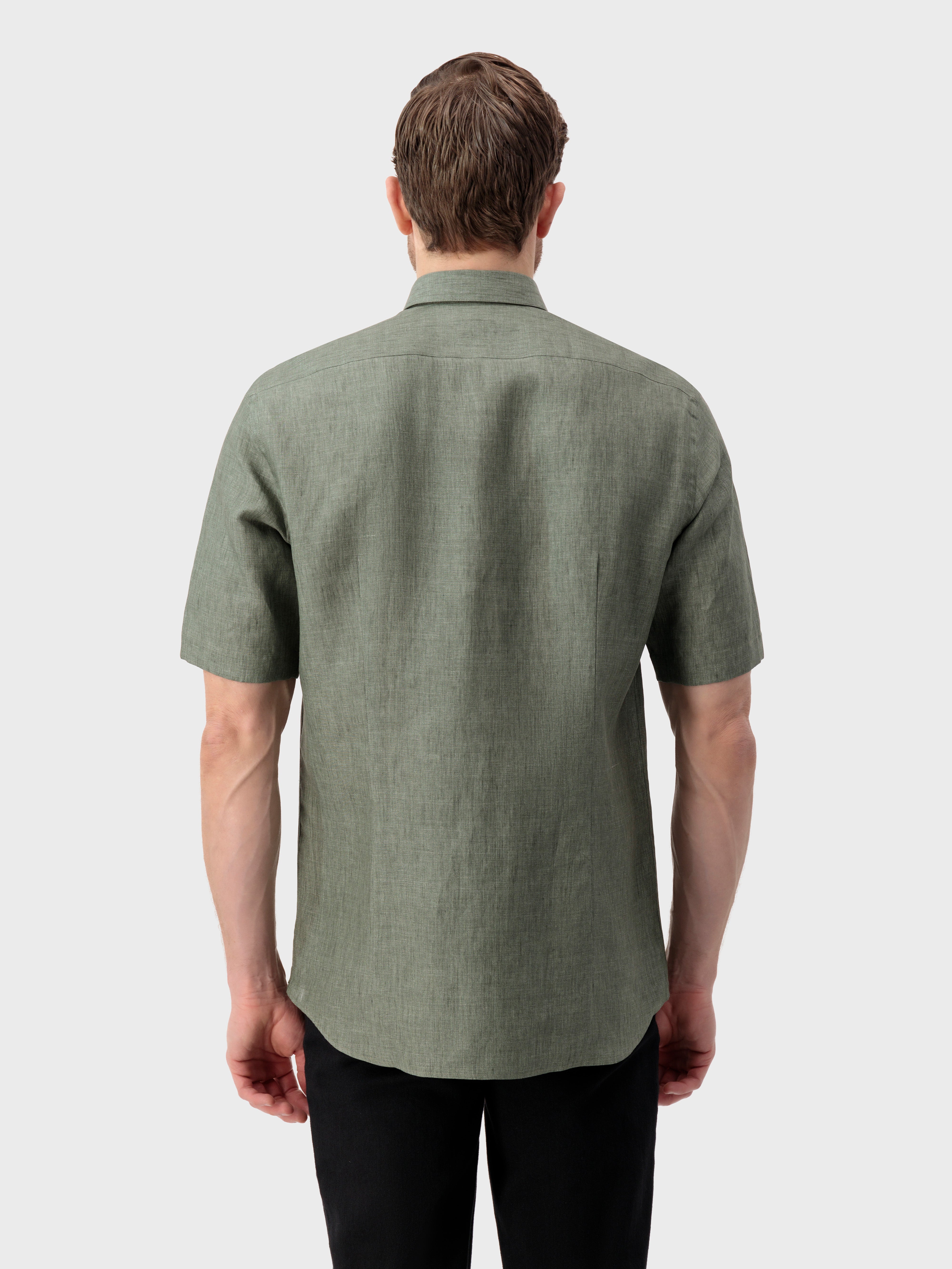 Linen Shirt - Deep Military