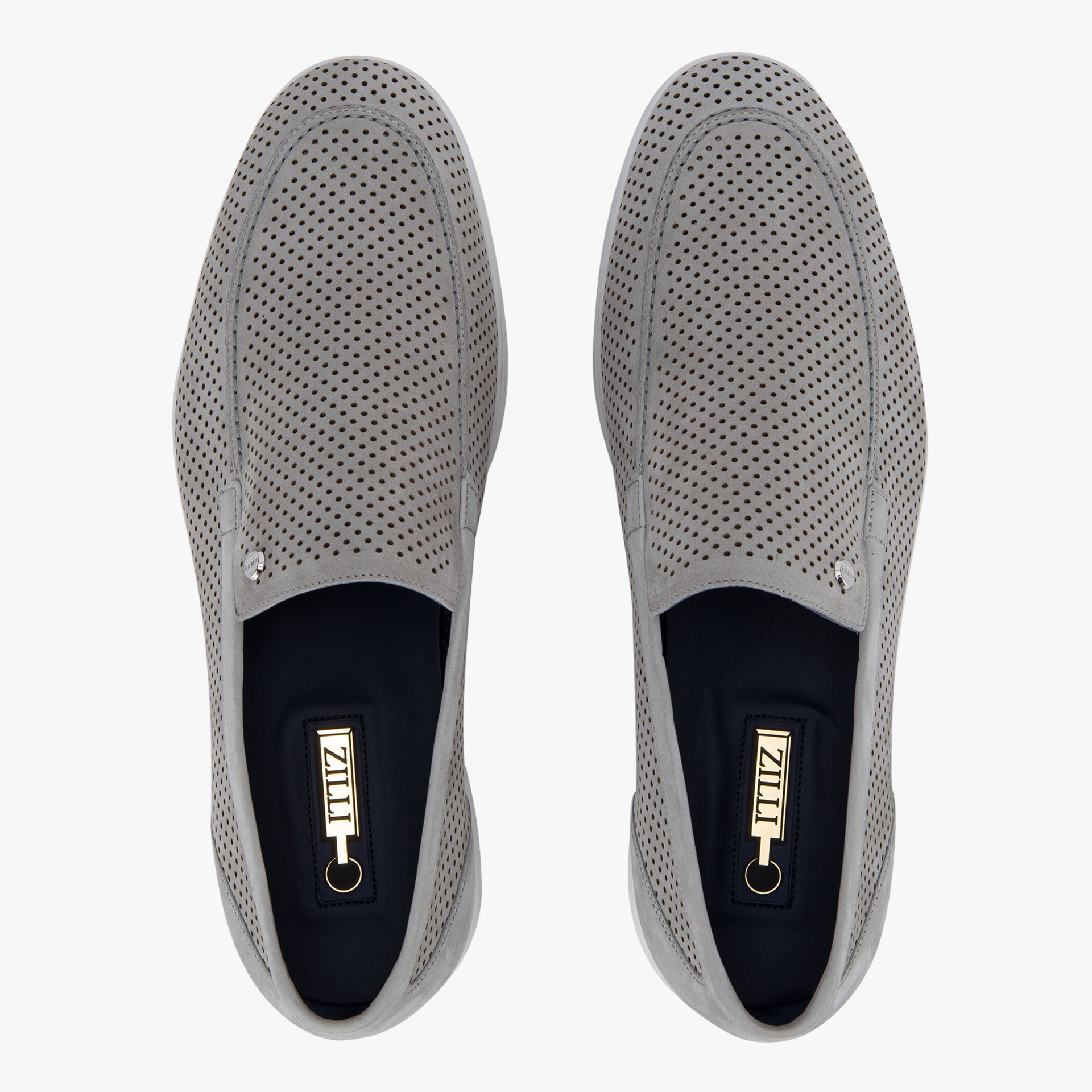 Perforated Suede Calfskin Moccassin