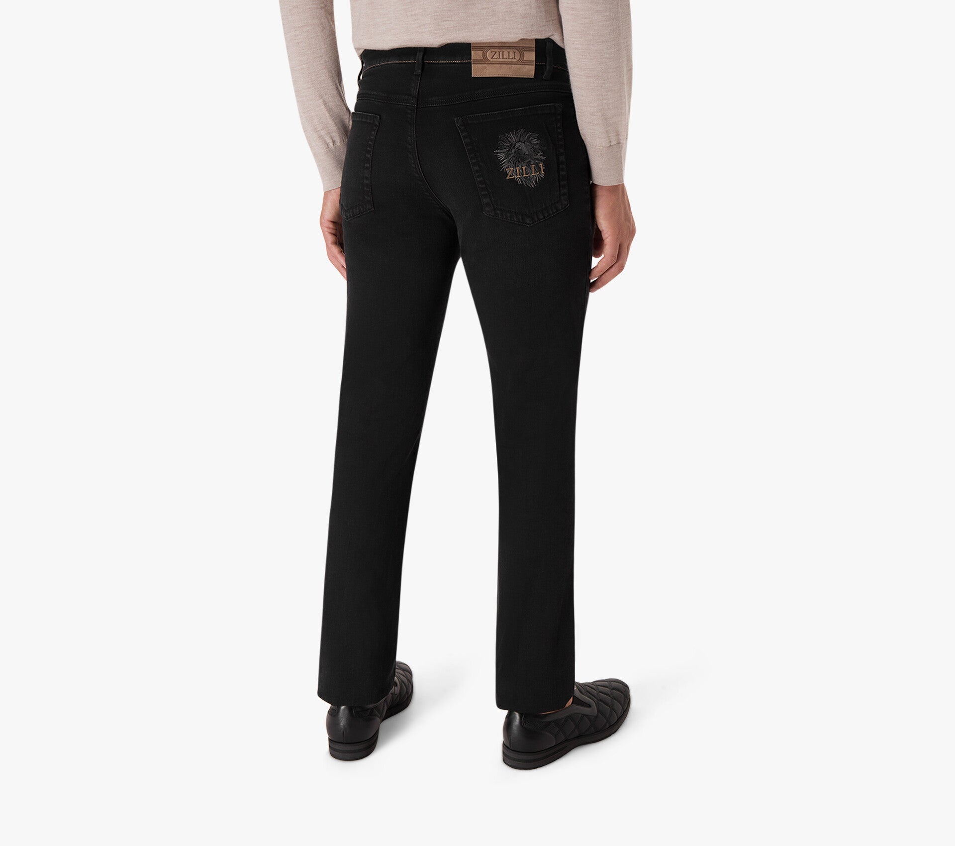 Zilli Regular Fit Jeans - Iconic Lion Embroidery