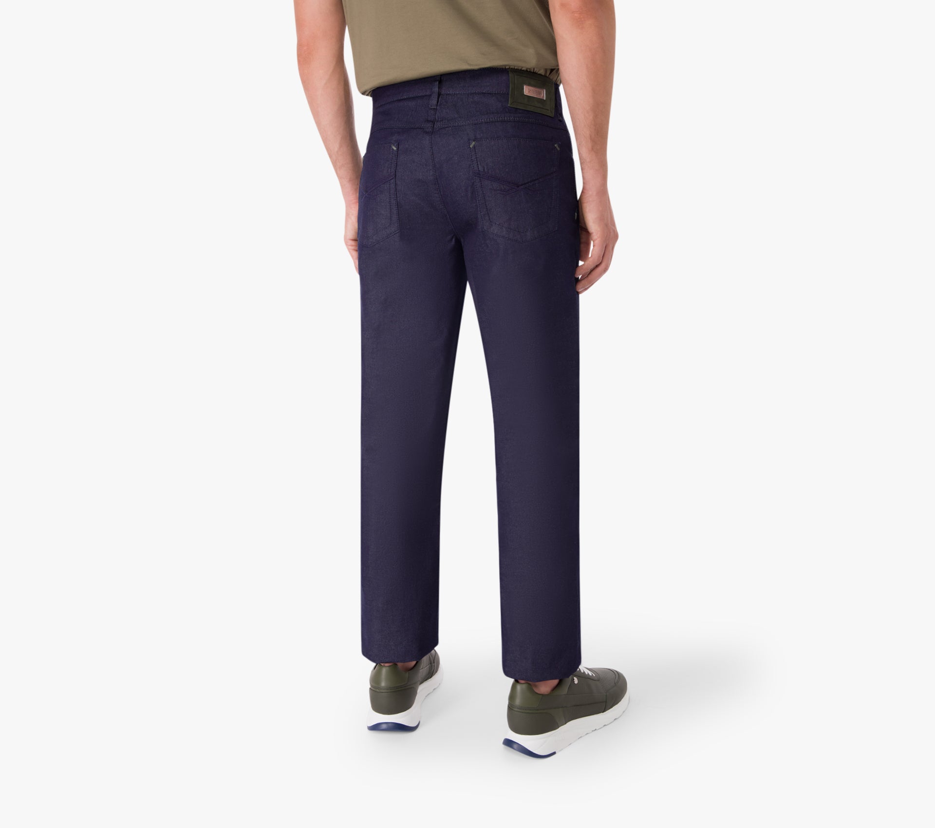 Slim Fit Cotton and Silk Jeans