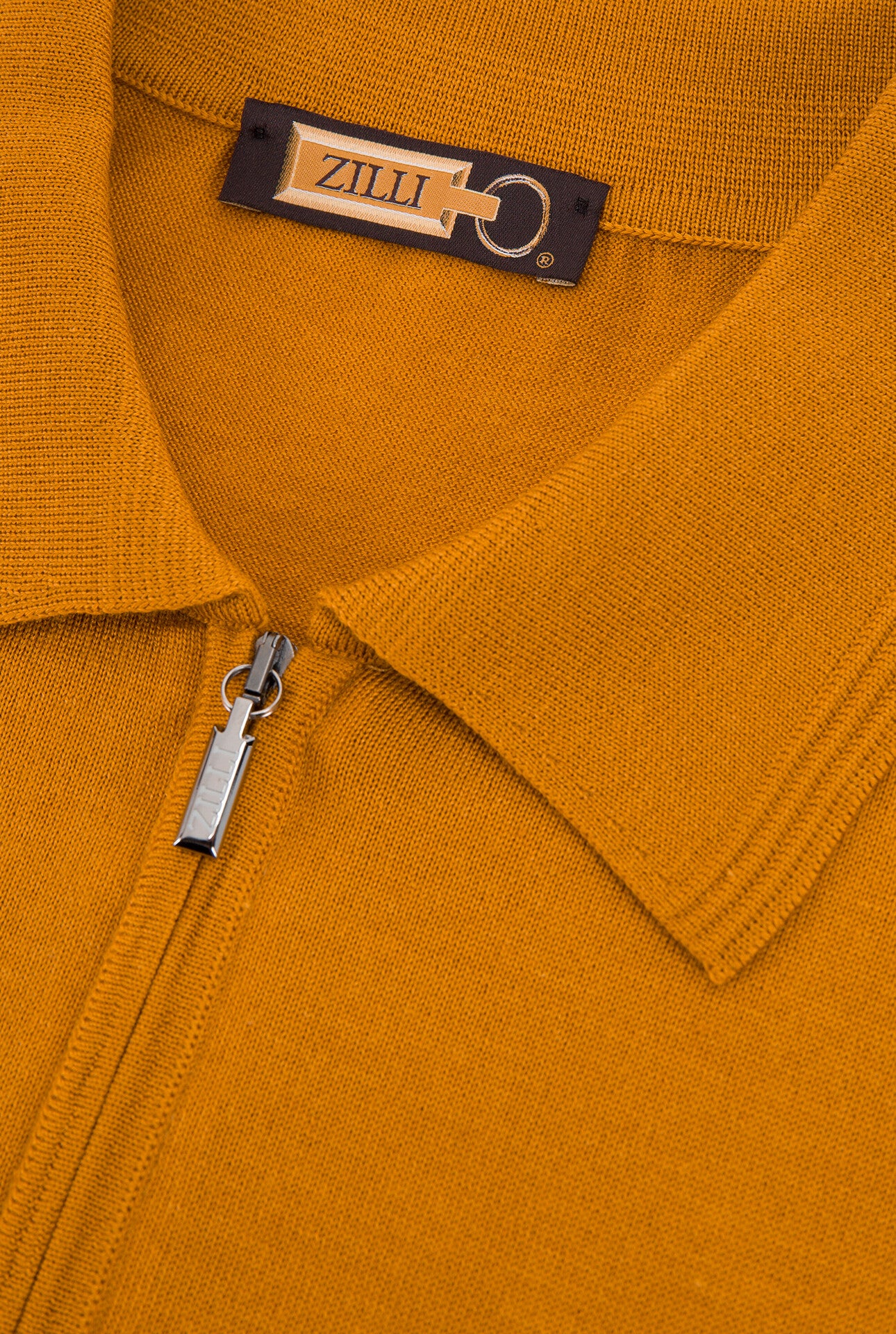 Polo Shirt in Wool, Silk, and Cashmere Knit with Micro Griffon Embroidery