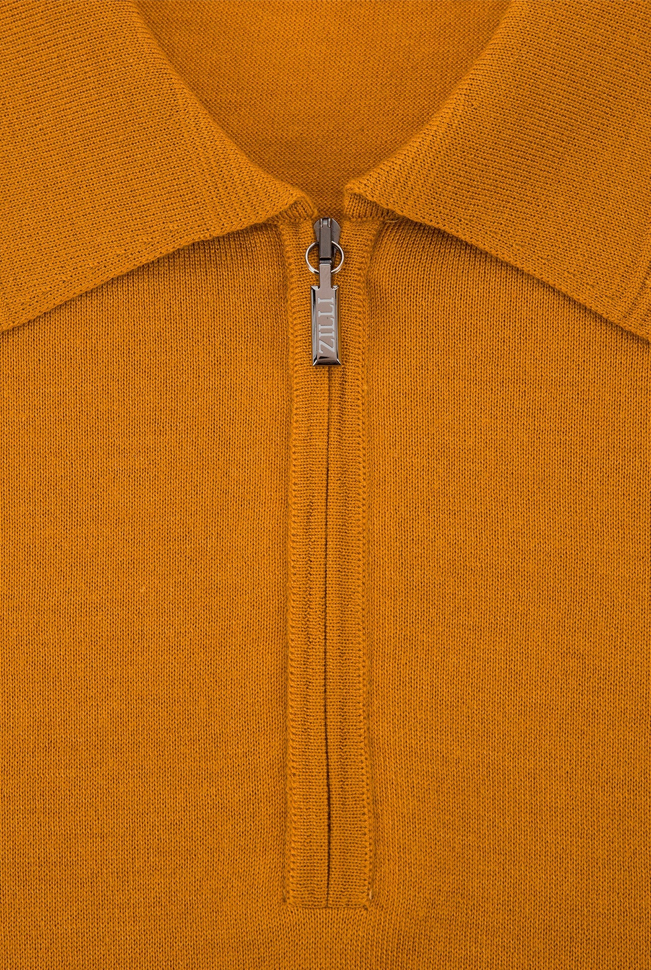 Polo Shirt in Wool, Silk, and Cashmere Knit with Micro Griffon Embroidery