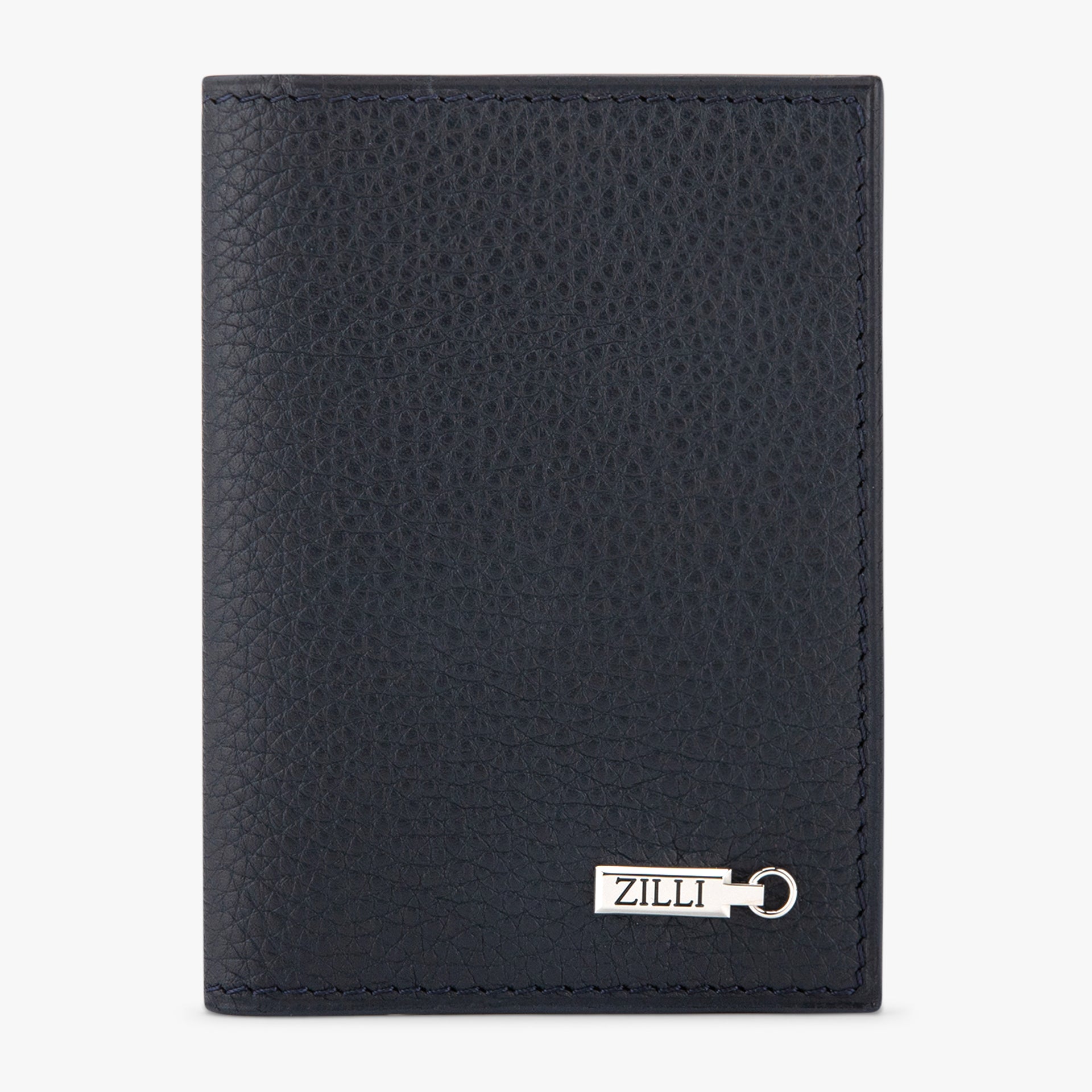 Folding Grained Calfskin Card Holder