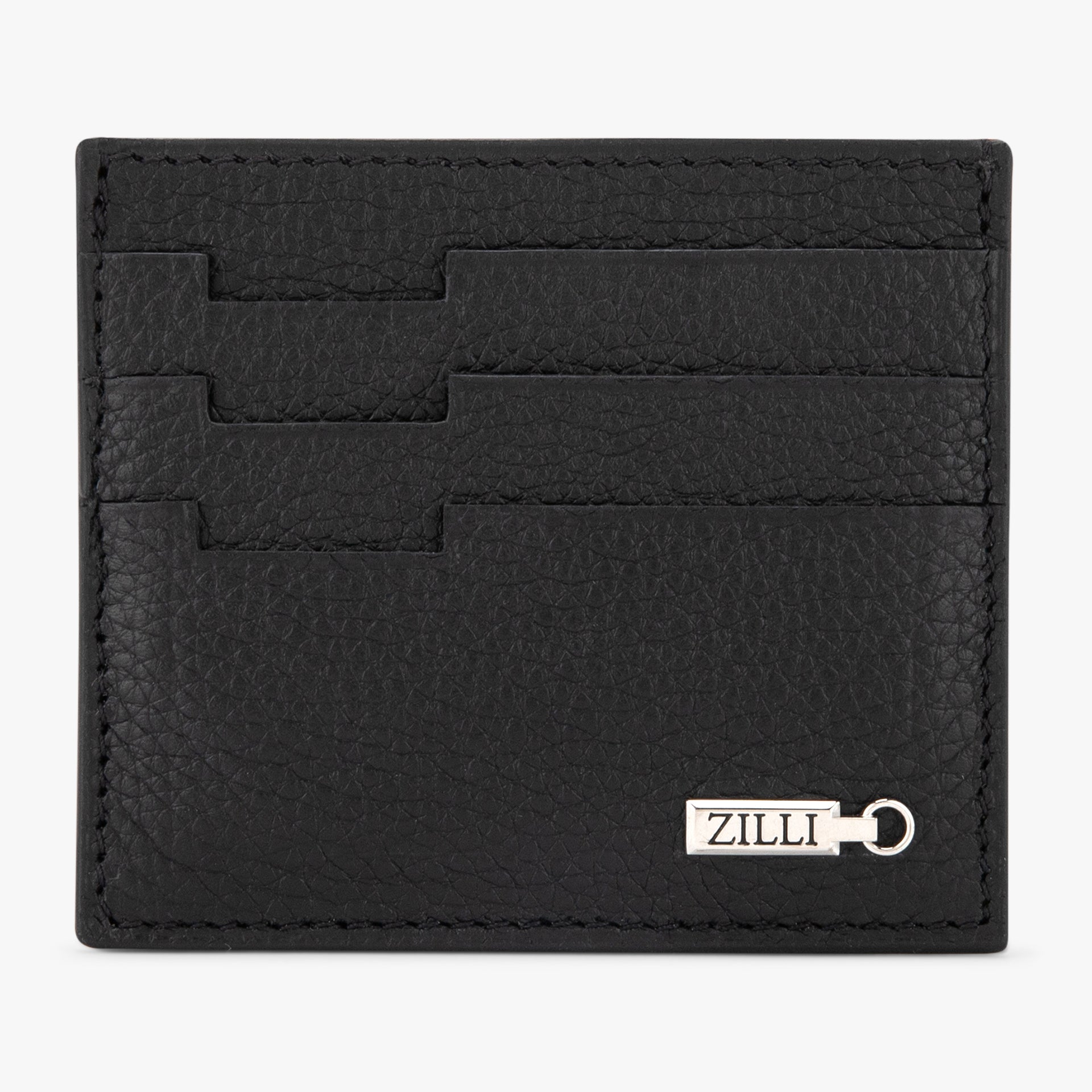 Grained Calfskin Credit Card Holder