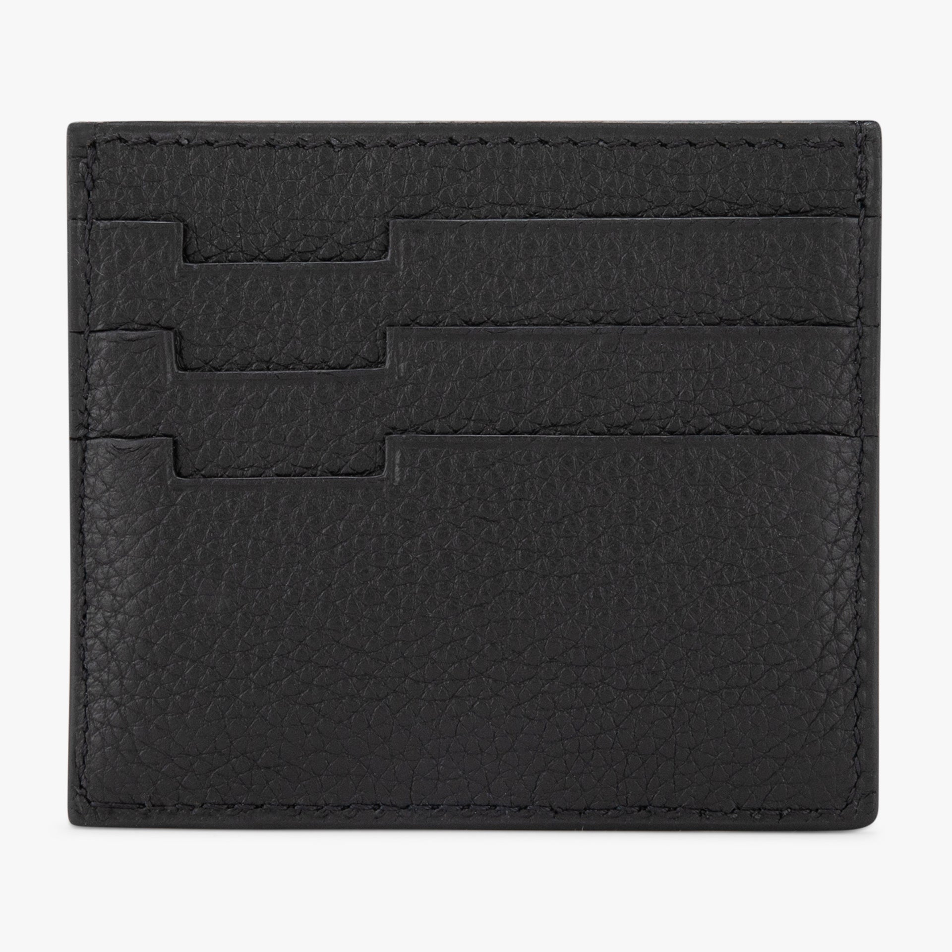 Grained Calfskin Credit Card Holder