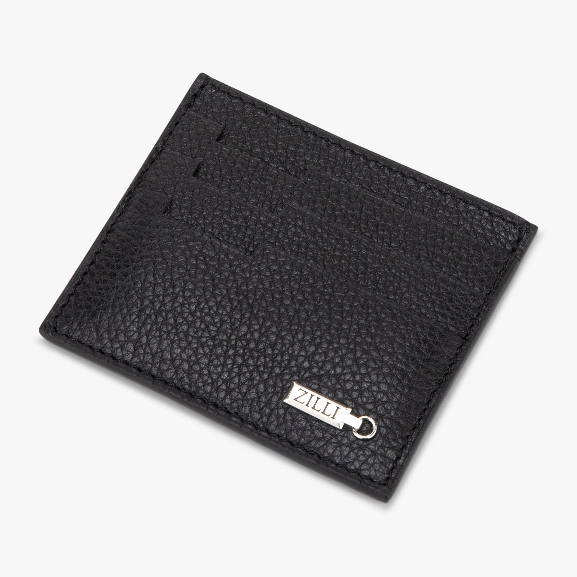 Grained Calfskin Credit Card Holder