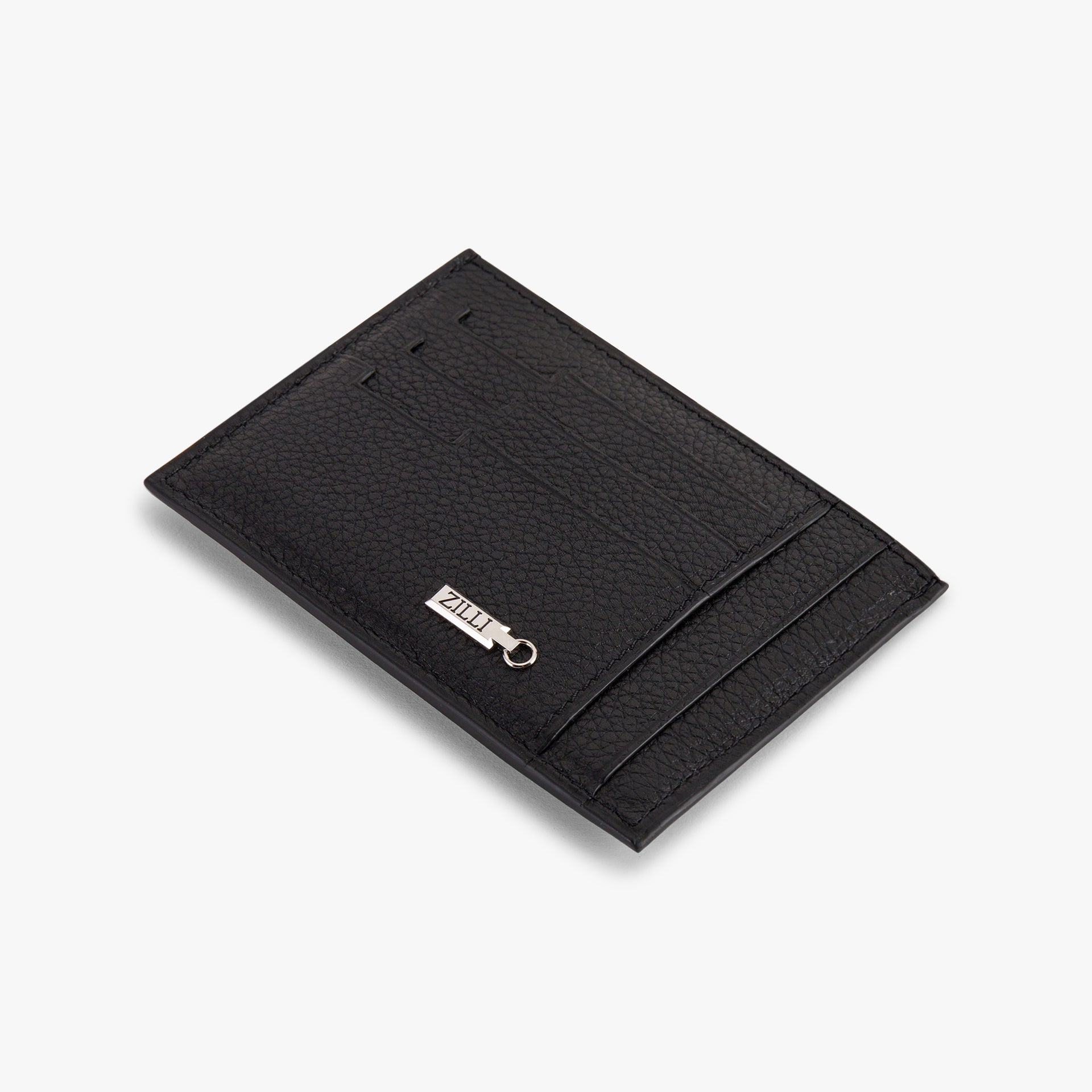 Grained Calfskin Credit Card Holder