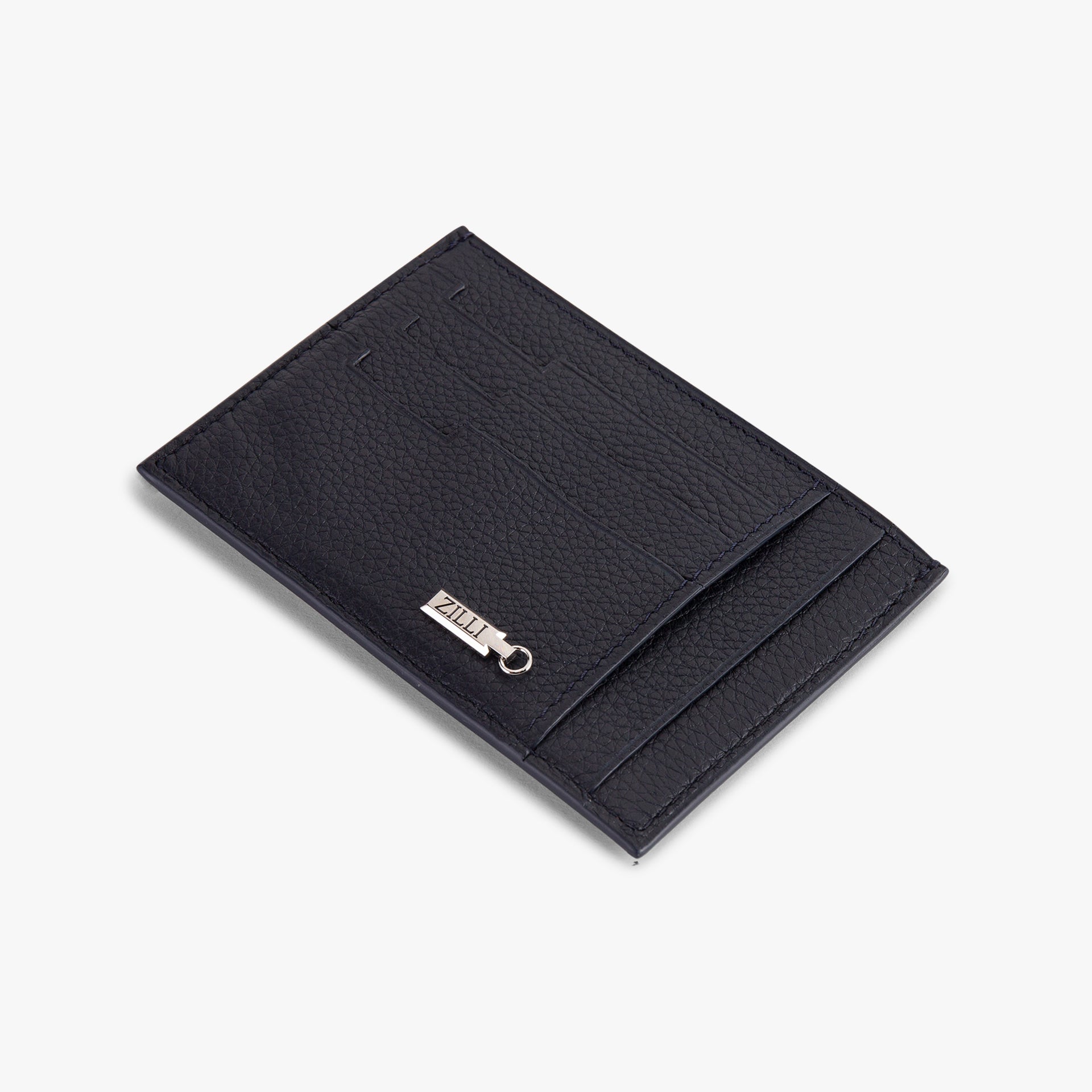 Grained Calfskin Credit Card Holder