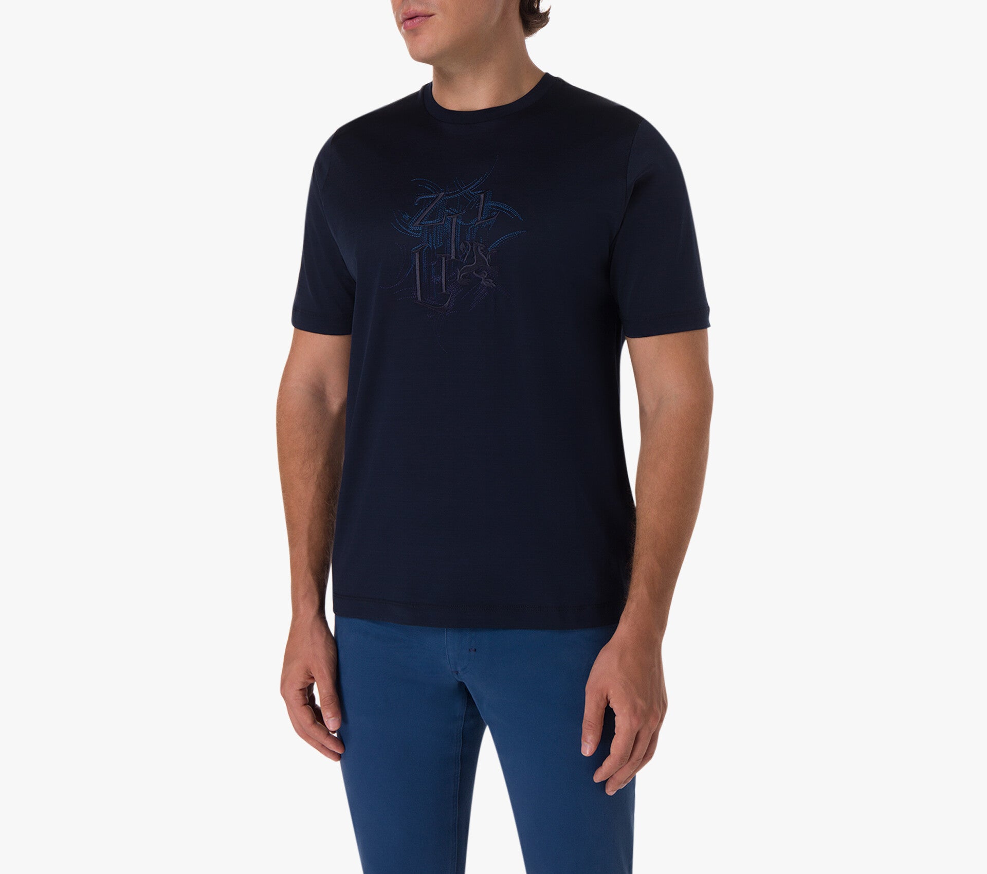 T-shirt with Zilli Art Embroidery