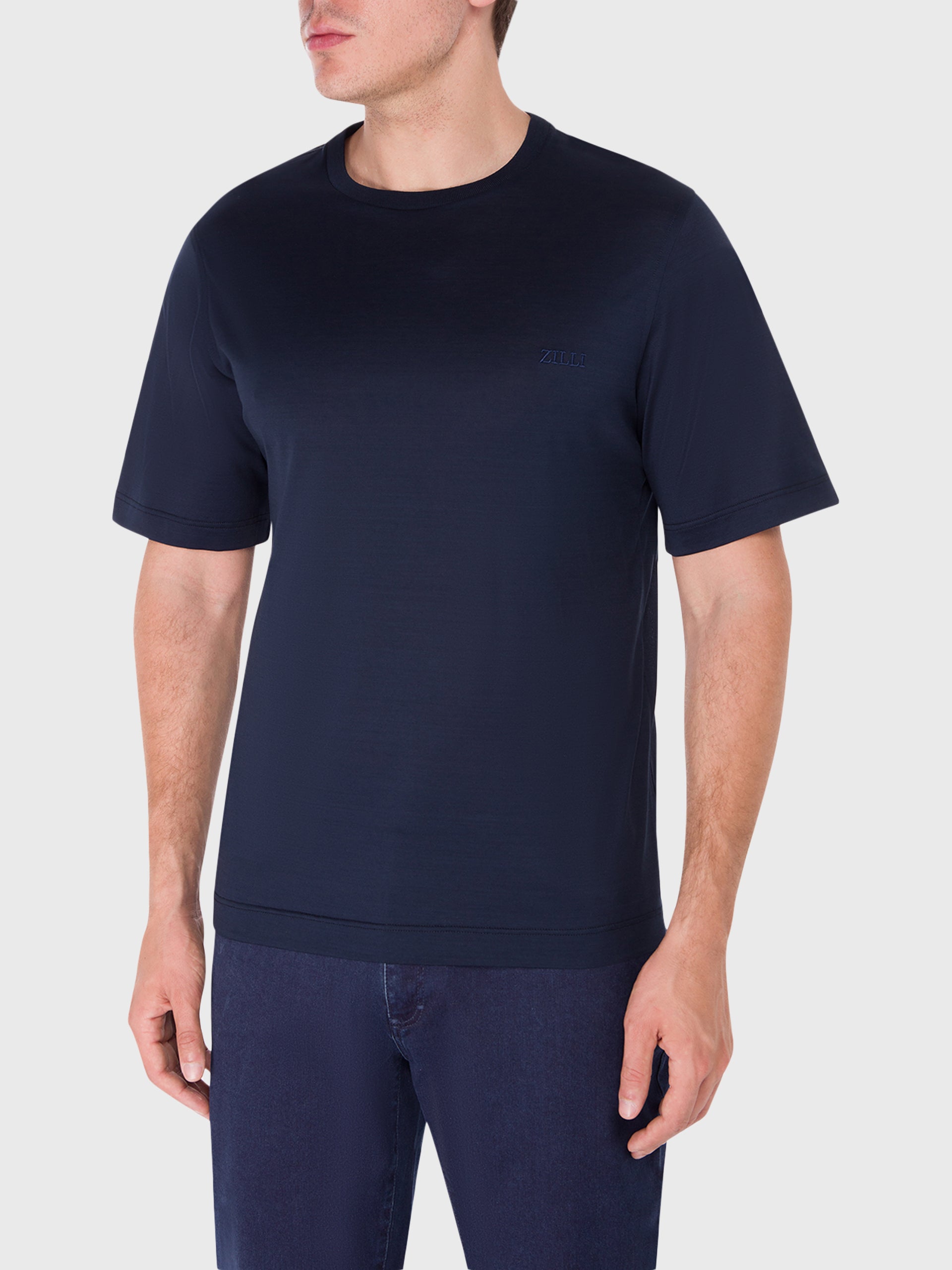 Minimalist Cotton T-Shirt Navy Blue