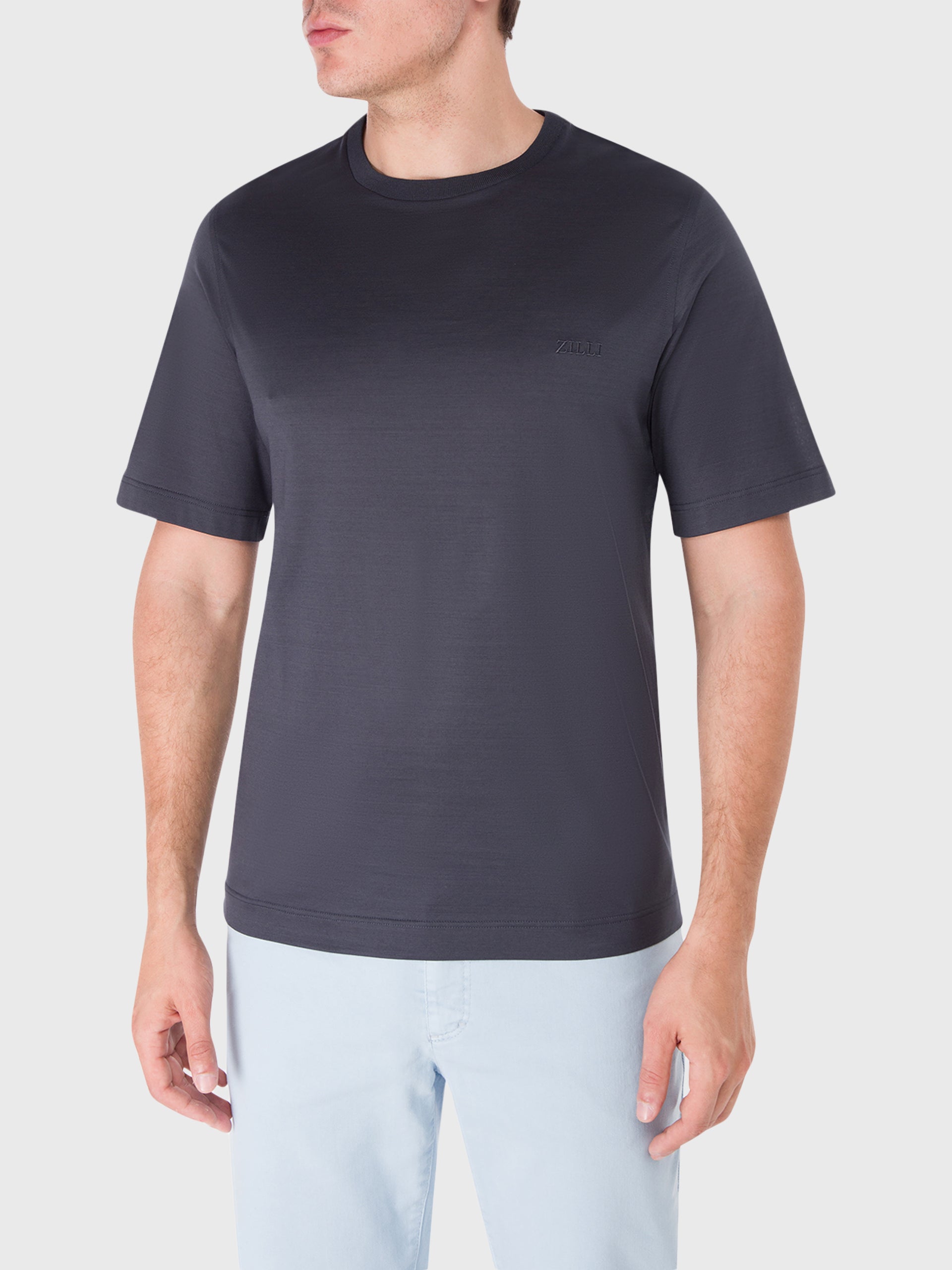 Minimalist Cotton T-Shirt Dark Grey