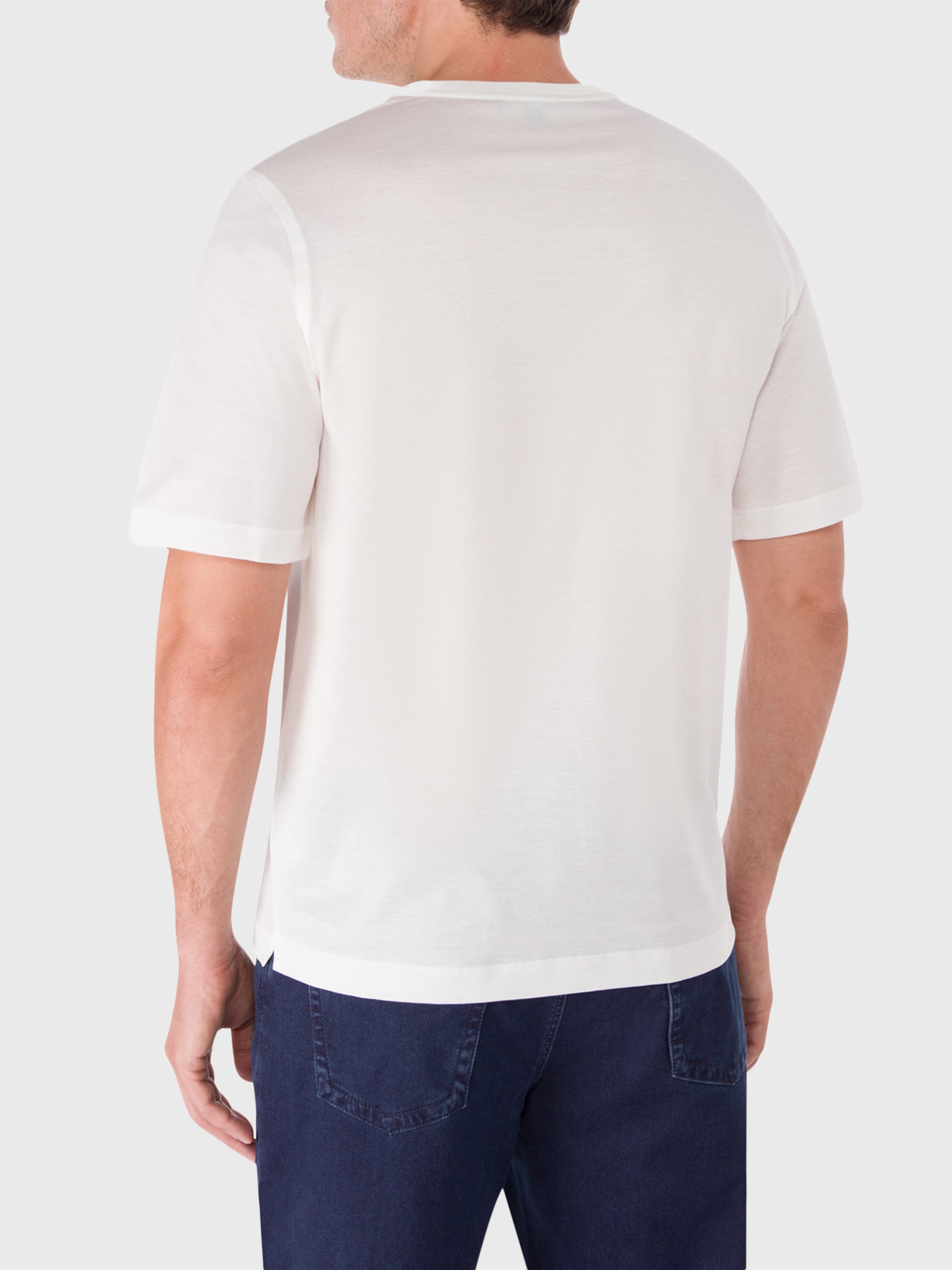Cotton T-Shirt with Ribbed Collar