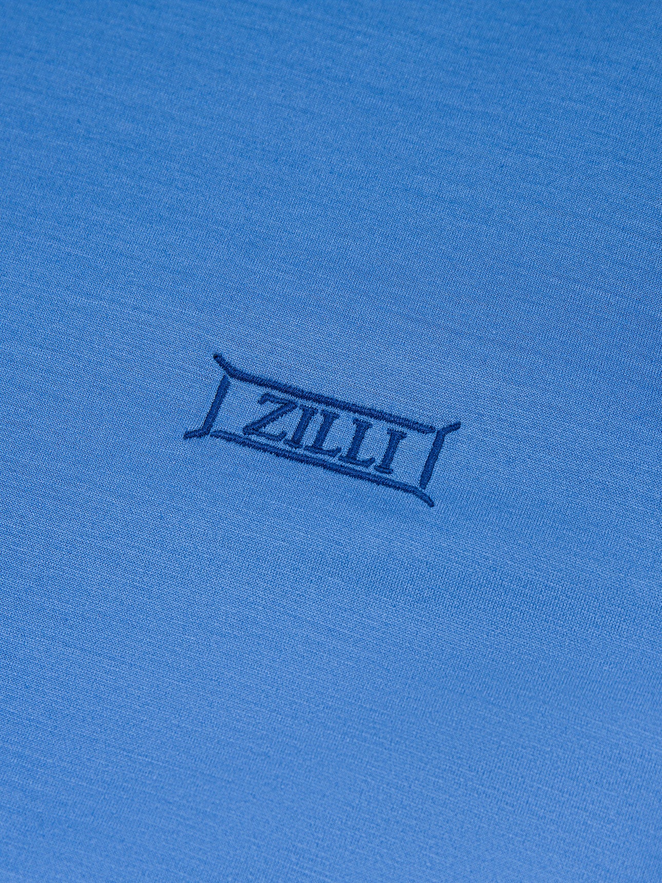 Cotton Round Neck Shirt with Micro Framed Zilli Lettering