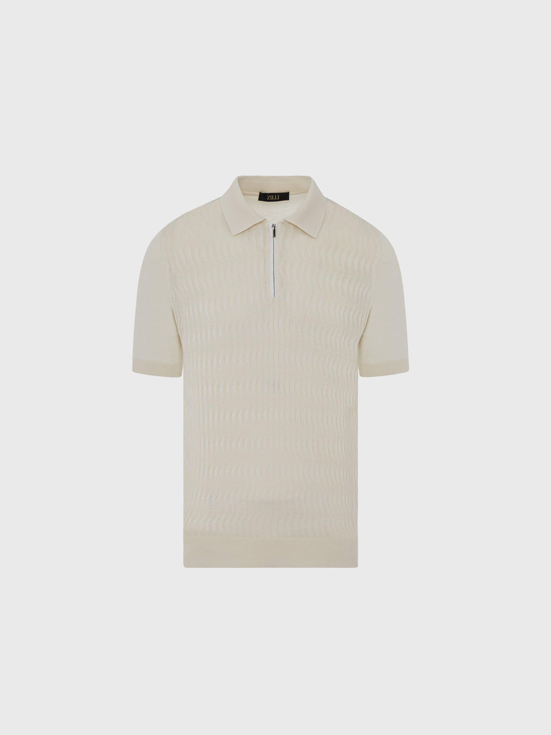 Zipped Polo with Crocodile Details