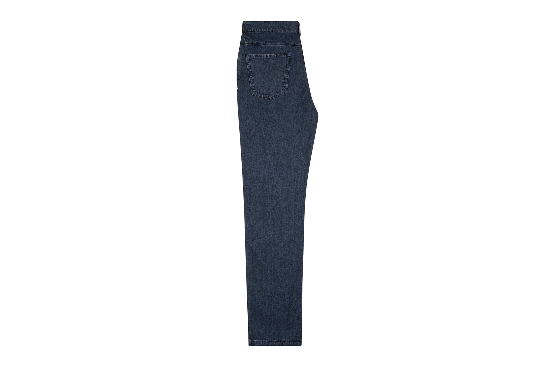 Jeans with Elastic Waistband, Ecru Stitching - ZILLI