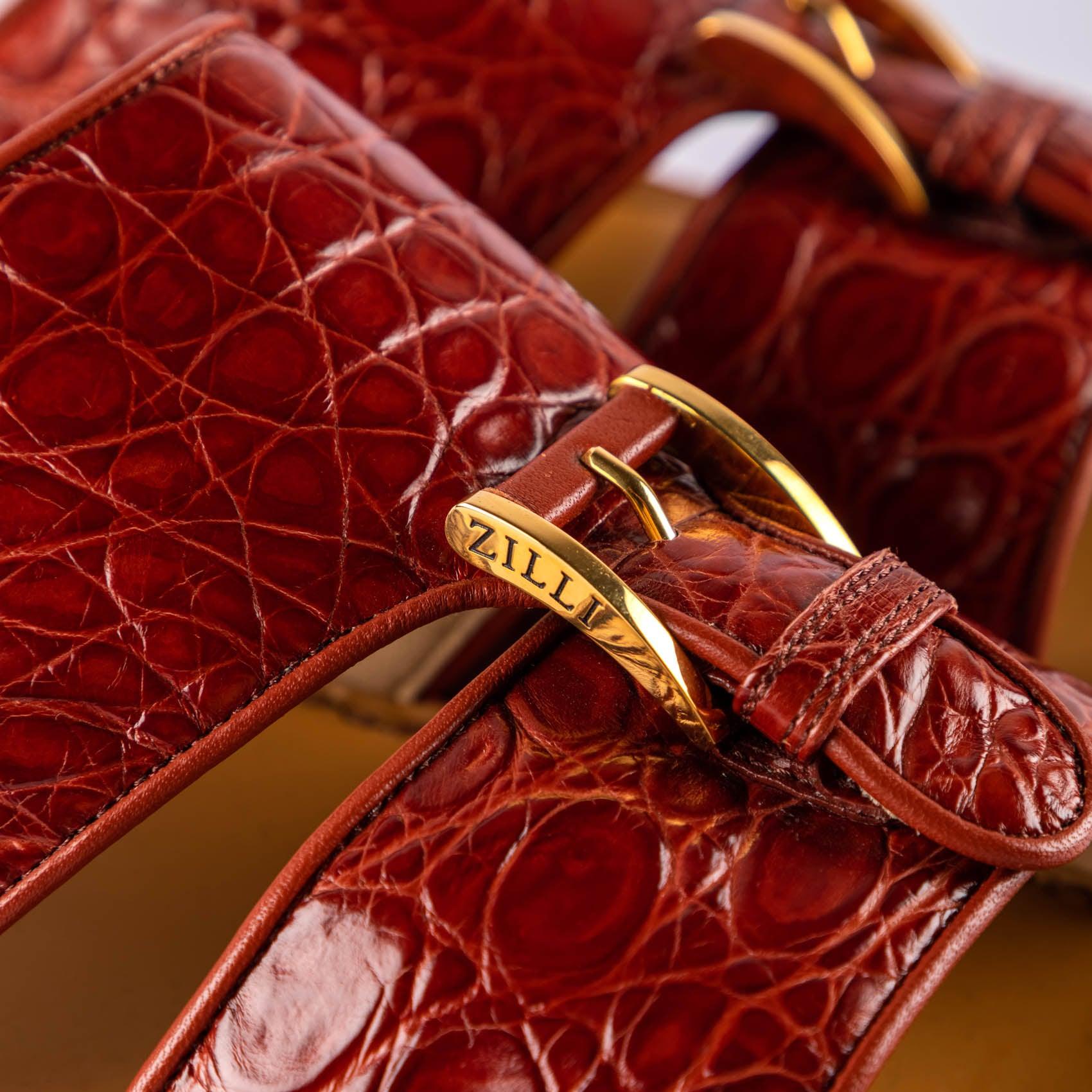 Sandals Arabic style in caiman leather - ZILLI