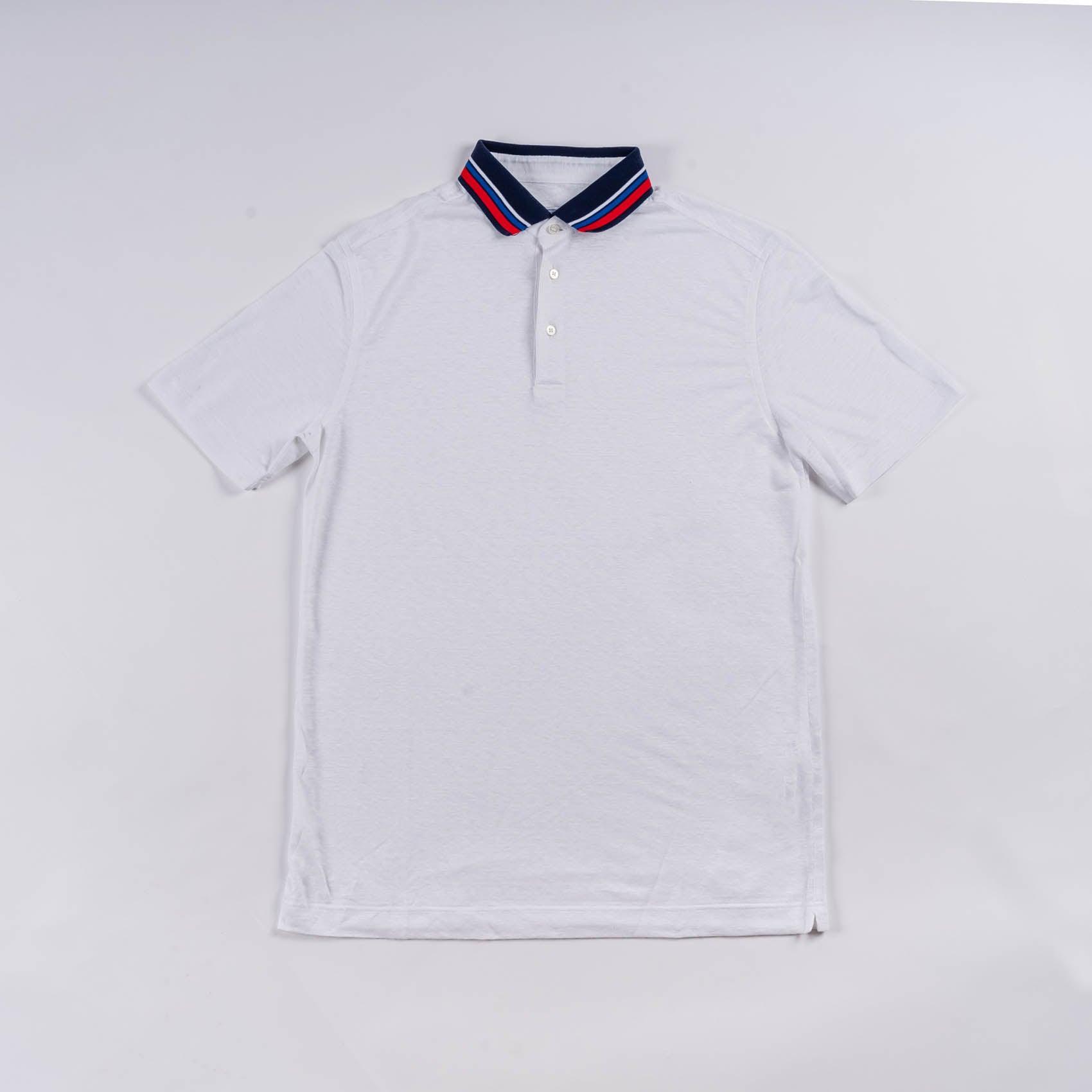 Short sleeve polo in plain yellow color with button - ZILLI