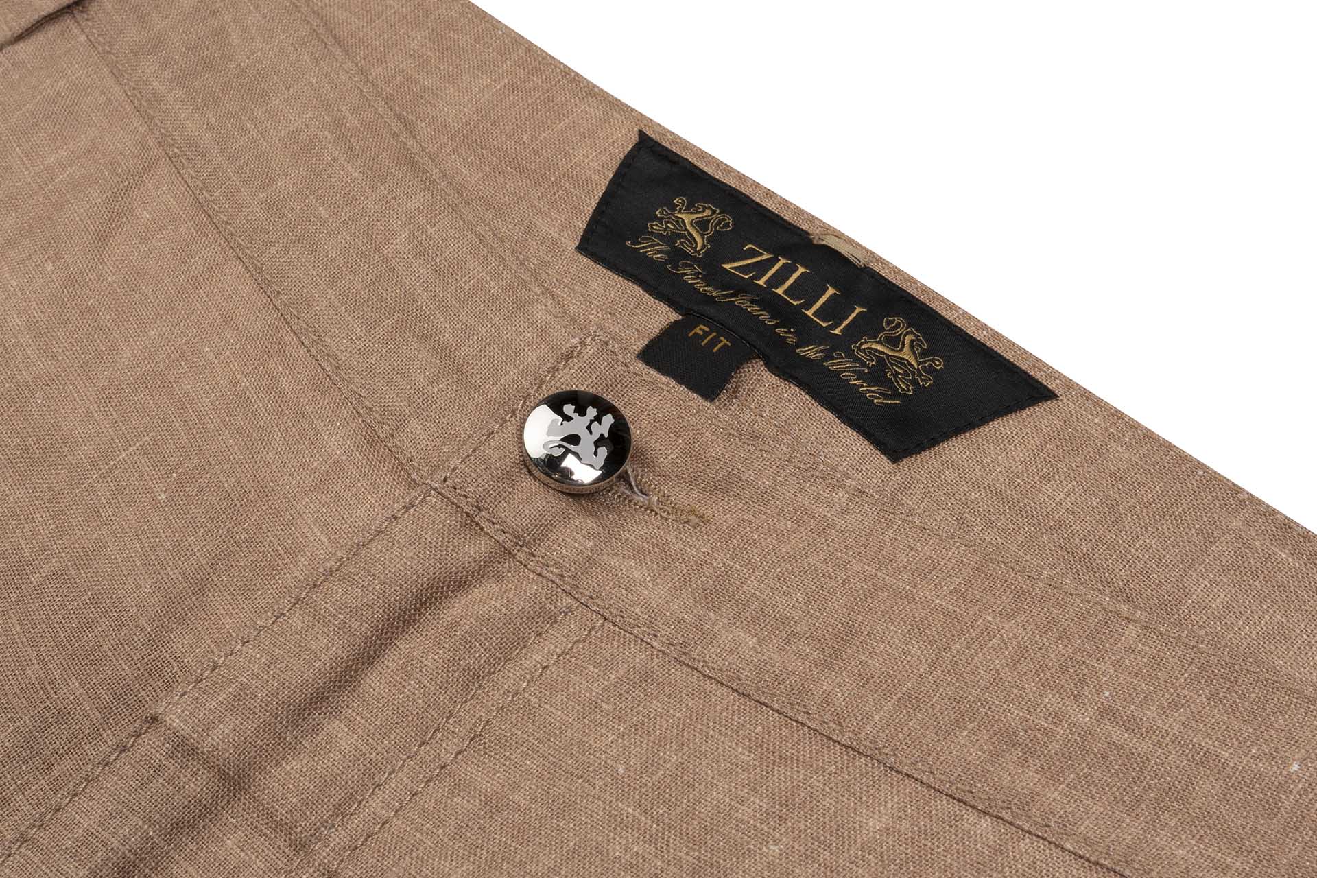 Slim Fit, Linen Trousers - ZILLI