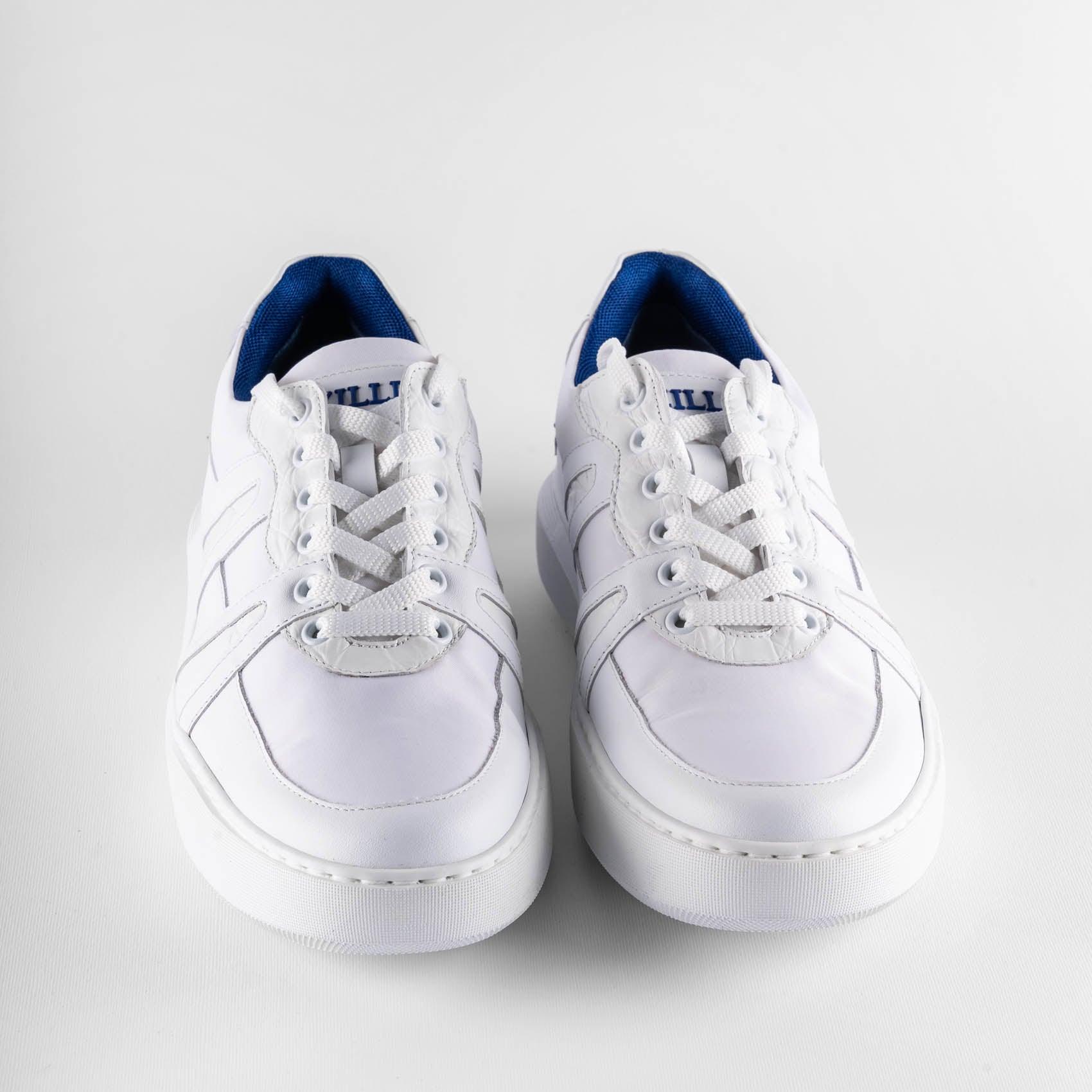 Sneakers from Sport line fabric with crocodile trim - ZILLI