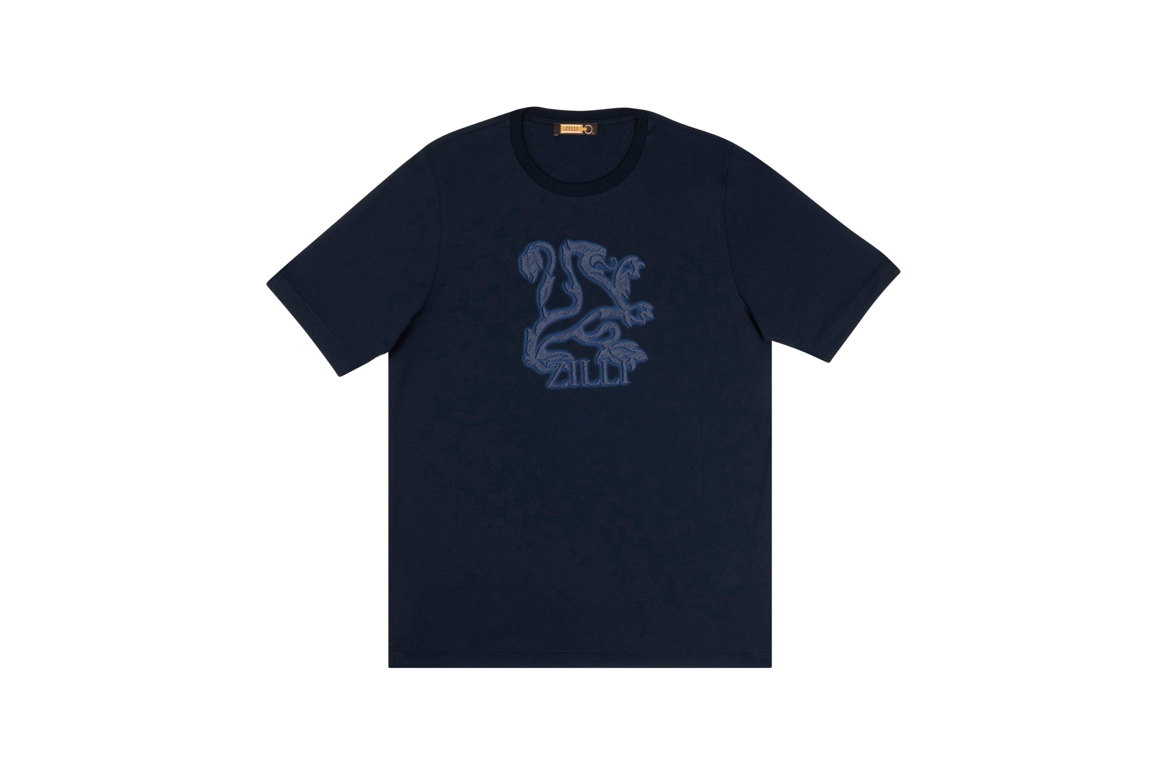 T-shirt with embossed Griffon pattern - ZILLI