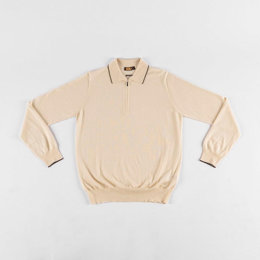 Zipped Polo Shirt, Long Sleeves - ZILLI